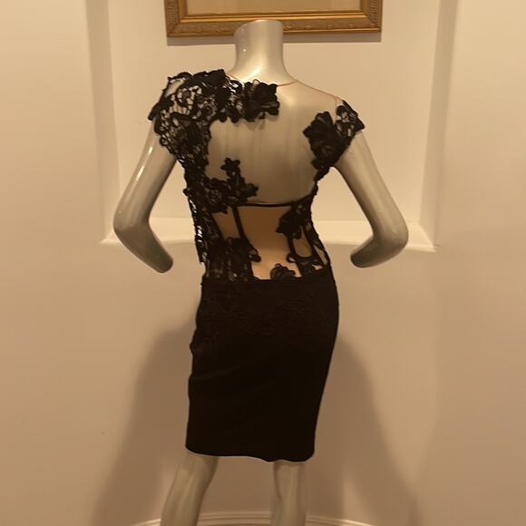 ERMANNO SCERVINO Black Lace Corset Dress Size IT 42 US 6 Cocktail Party Designer - Picture 13 of 13
